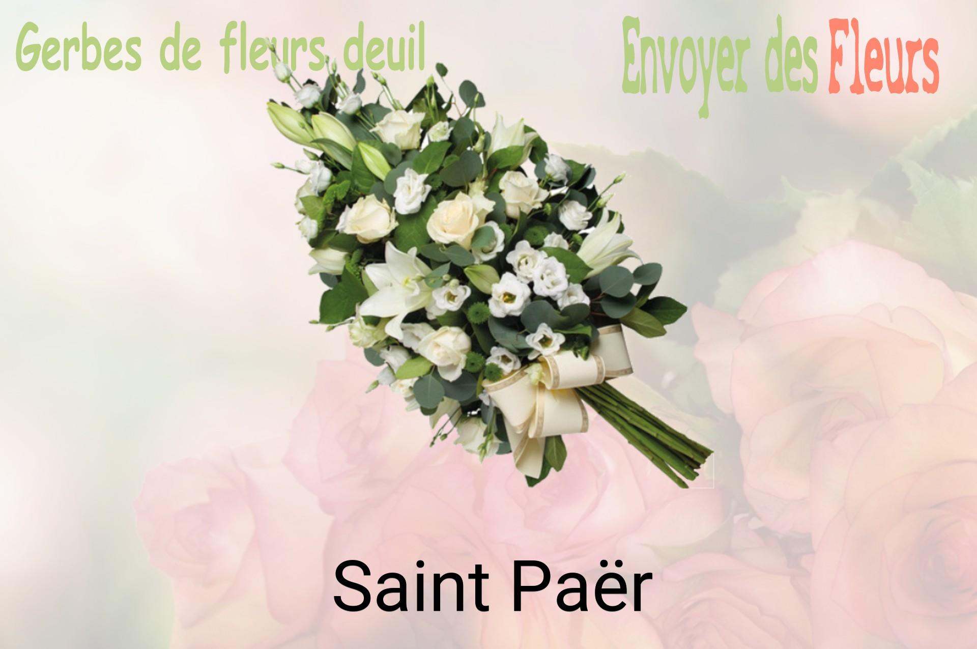 Gerbe de fleurs de deuil livrée à Saint-Paër